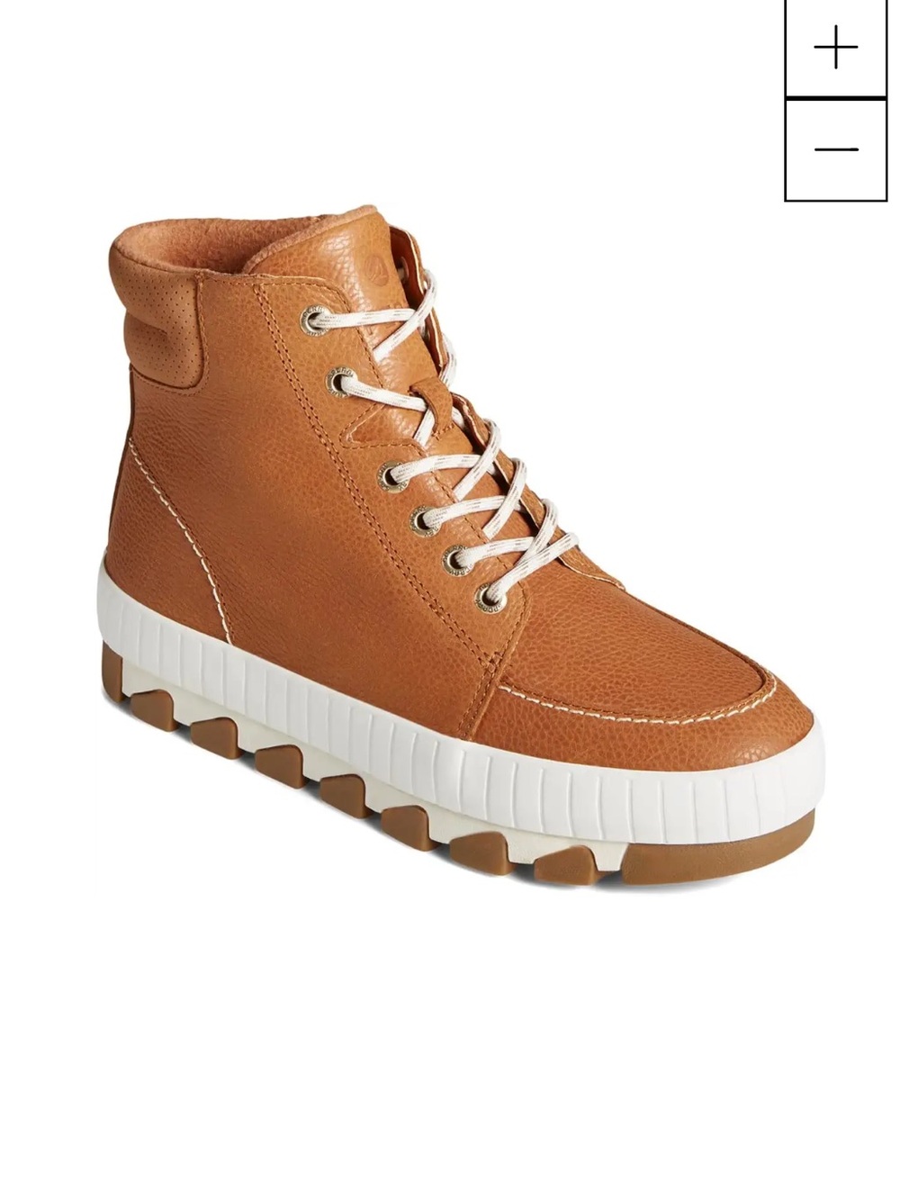 Sperry memory foam Women’s Tan Leather Lace-Up High-Top Sneakers